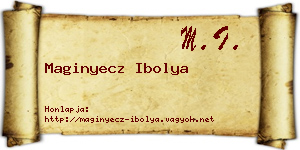 Maginyecz Ibolya névjegykártya