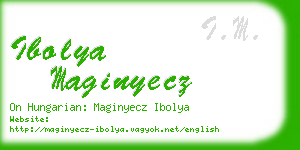 ibolya maginyecz business card